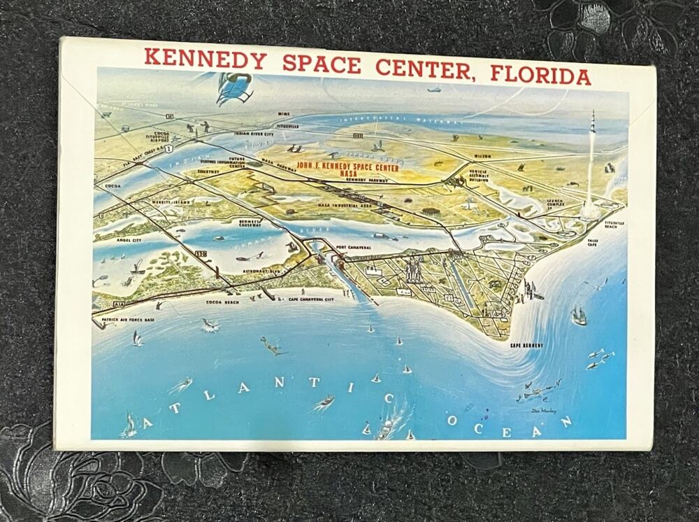 NASA Kennedy Space Center Florida JFK Postcard 1974